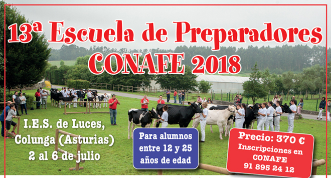 Abierta la inscripción a la Escuela de Preparadores CONAFE 2018 para futuros profesionales del vacuno de leche